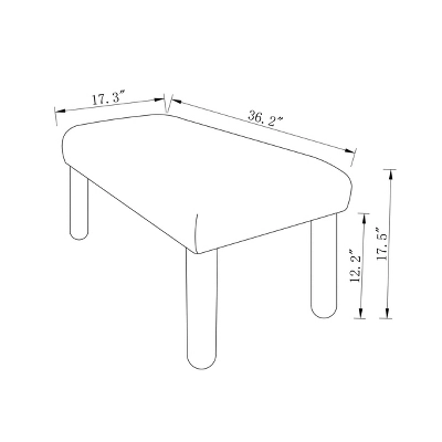 Upholstered Bench Rust Boucle - Room Essentials™ 5 Upholstered Bench Rust Boucle - Room Essentials™ - Image 3