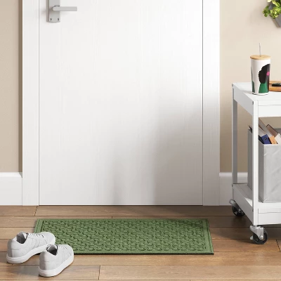 1'6"x2'6" Absorbing Embossed Floral Doormat Green - Room Essentials™: Outdoor & Indoor Skid-Resistant Door Mat 3 1'6"x2'6" Absorbing Embossed Floral Doormat Green - Room Essentials™: Outdoor & Indoor Skid-Resistant Door Mat