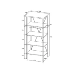 Wood And Metal Media Tower Bookcase Natural - Room Essentials™ -Wayfair Shop GUEST c85108f7 f948 4dbf 8108 8a39d758bb4f