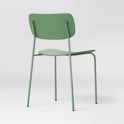 Set Of 2 Molded Plastic With Metal Base Dining Chair - Room Essentials™ 5 Set Of 2 Molded Plastic With Metal Base Dining Chair - Room Essentials™ - Image 3