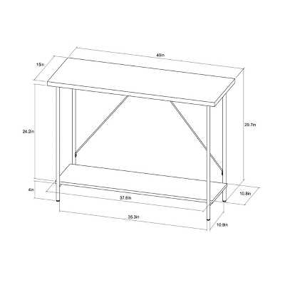 Wood And Metal Console Table Natural - Room Essentials™ 7 Wood And Metal Console Table Natural - Room Essentials™ - Image 5