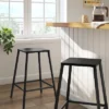 2pk Metal Counter Height Barstool Black - Room Essentials™: Steel Frame, Powder-Coated Finish, Armless Design -Wayfair Shop GUEST d0f2ca06 adea 4f8a 94a4 f715ff41122e