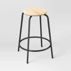Set Of 2 24" Wood With And Metal Base Backless Counter Height Barstool Stool Natural - Room Essentials™ -Wayfair Shop GUEST d185def2 f33b 4ade 9994 3d374dd0b231