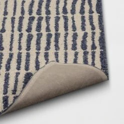 2'5"x3'8" Washable Modern Dashes Hi/Low Tufted Loop Accent Rug Blue - Room Essentials™: Indoor, Fade & Stain-Resistant -Wayfair Shop GUEST d2671b33 9fe3 4cd8 bcdd 6307918243b3