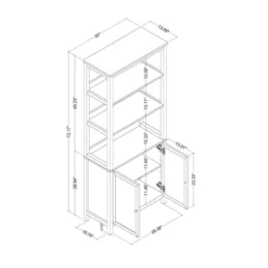 72" Bookcase Traditional With Three Open Shelves And Cabinet Classic White - Room Essentials™ -Wayfair Shop GUEST d4cce514 e7e8 4dd0 bd17 f0a317710136