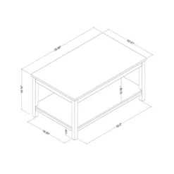 Traditional Coffee Table With Storage Shelf Classic White - Room Essentials™ -Wayfair Shop GUEST d69965b5 2ae6 4c13 95c5 037966634ea4