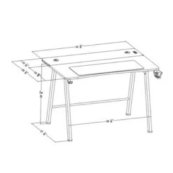 Gaming Dorm Desk With LED Lights And Headphone Holder - Room Essentials™ -Wayfair Shop GUEST d7dc3ff0 237b 40d2 940c 7e3aafa849bc