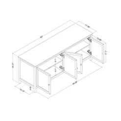 Traditional Storage TV Stand With Doors And Shelves For TVs Up To 65" Classic White - Room Essentials™ -Wayfair Shop GUEST d7faf10d 9af7 4082 88f3 681de348e17a
