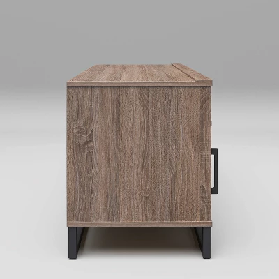 Mixed Material TV Storage Stand For TVs Up To 54" With Sliding Doors - Room Essentials™ 5 Mixed Material TV Storage Stand For TVs Up To 54" With Sliding Doors - Room Essentials™ - Image 3