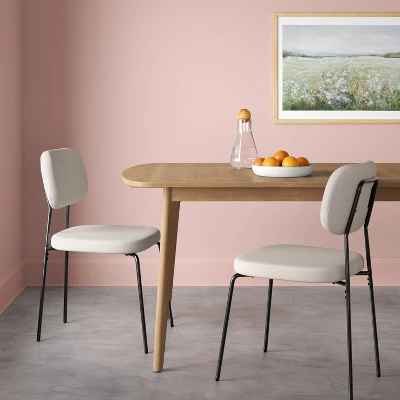 Set Of 2 Upholstered With Metal Base Dining Chair Chairs Cream Boucle - Room Essentials™ 3 Set Of 2 Upholstered With Metal Base Dining Chair Chairs Cream Boucle - Room Essentials™