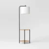 Floor Lamp With Table Natural Wood - Room Essentials™: ETL Listed, Linen Shade, Metal Body, 60" Height -Wayfair Shop GUEST e05d7a41 7f13 4f9d b701 93b50dbb40c0