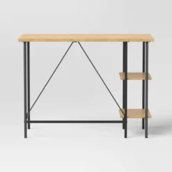 Wood And Metal Desk With Shelves Natural - Room Essentials™ 10 Wood And Metal Desk With Shelves Natural - Room Essentials™ -Wayfair Shop GUEST e2294df5 04d3 4a7d 85cb d2633222370c