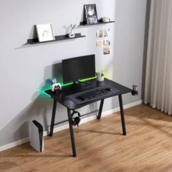 Gaming Dorm Desk With LED Lights And Headphone Holder - Room Essentials™ -Wayfair Shop GUEST e45b27e3 cb79 412f 9c0c cbe5fe6678e1