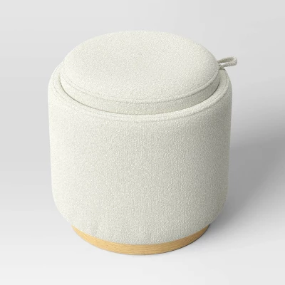 Round Upholstered Storage Ottoman - Room Essentials™ 9 Round Upholstered Storage Ottoman - Room Essentials™ - Image 7
