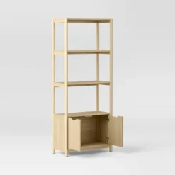 72.25" Scandi Bookcase With Three Shelves And Cabinet Storage Natural - Room Essentials™ 8 72.25" Scandi Bookcase With Three Shelves And Cabinet Storage Natural - Room Essentials™ -Wayfair Shop GUEST e66edd91 f73d 4d71 b639 5acc10b11c93