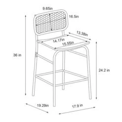 Set Of 2 24" Woven Back Metal Counter Height Barstool Black - Room Essentials™ -Wayfair Shop GUEST eec43579 7e1a 48fe bddf dc235954239f