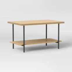 Wood And Metal Coffee Table With Storage Shelf - Room Essentials™ -Wayfair Shop GUEST f476ccdf 7cc3 47c3 a81f 0b61bb078ead