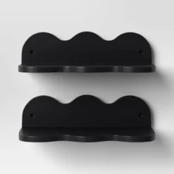 12" Wavy Wall Shelf 2pk Black - Room Essentials™ 5 12" Wavy Wall Shelf 2pk Black - Room Essentials™ -Wayfair Shop GUEST f6f48e74 20fd 444d 911f 81f990ae7a17
