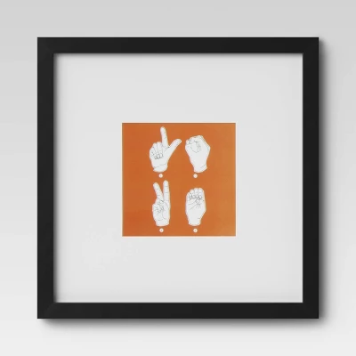 Set Of 9 Gallery Frame Set 10" X 10" Matted To 5" X 5" Black - Room Essentials™ 11 Set Of 9 Gallery Frame Set 10" X 10" Matted To 5" X 5" Black - Room Essentials™ - Image 9