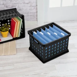 Storage Crate Black - Room Essentials™: Plastic Stackable Utility Bin, Portable With Built-In Handles, 30.6L Capacity 9 Storage Crate Black - Room Essentials™: Plastic Stackable Utility Bin, Portable With Built-In Handles, 30.6L Capacity -Wayfair Shop GUEST fcade605 7bd5 4e95 b715 a8af53062d9e