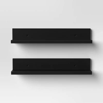 15" Wall Shelf Picture Ledge 2pk - Room Essentials™ 4 15" Wall Shelf Picture Ledge 2pk - Room Essentials™ - Image 2